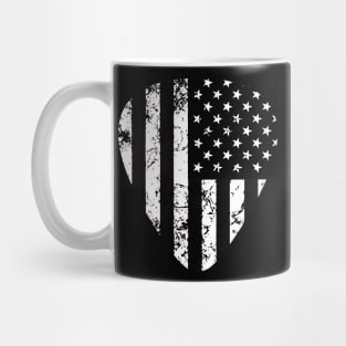 B&W American Flag Mug